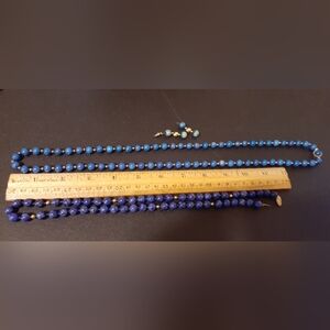 2-Blue Lapis necklaces and earrings